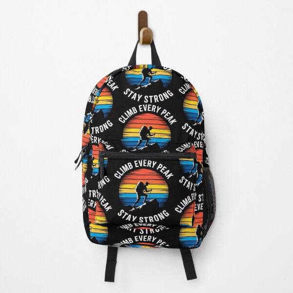 Item preview, Climb Every Peak – Stay Strong Hiking designed and sold by Taans-Creation.