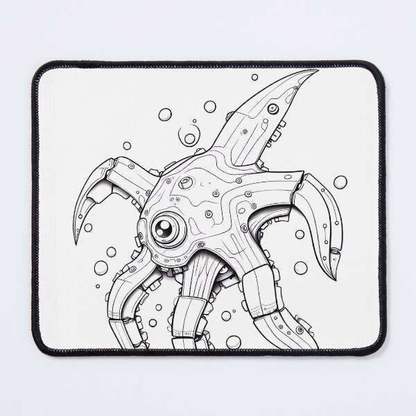 Item preview, Robot Starfish Coloring Page Pattern  designed and sold by DavidColoring.