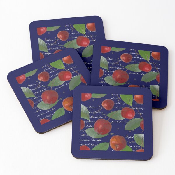 Item preview, CRABAPPLE JELLY HALFDROP WHITE TEXT ON NAVY 000140 designed and sold by Art in My Loft.