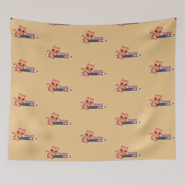 Item preview, Education is Life | Cute Cat designed and sold by BGMeYou.