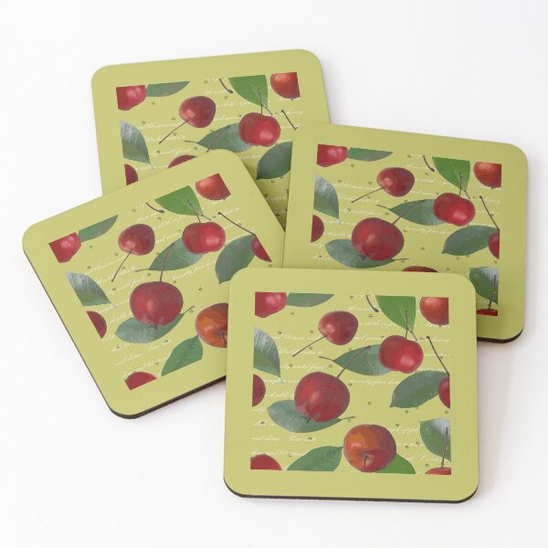 Item preview, CRABAPPLE JELLY HALFDROP WHITE TEXT ON GREEN bfbd5b designed and sold by Art in My Loft.