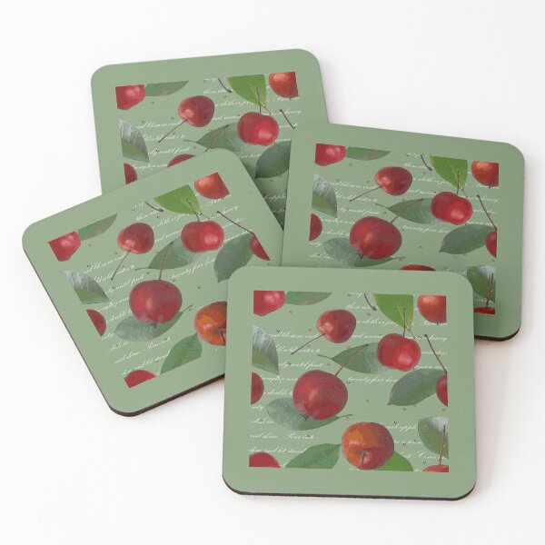 Item preview, CRABAPPLE JELLY HALFDROP WHITE TEXT ON GREEN 809872 designed and sold by Art in My Loft.