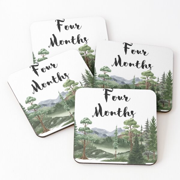 Item preview, Monthly Milestones - Four Months designed and sold by AJ's Designs.