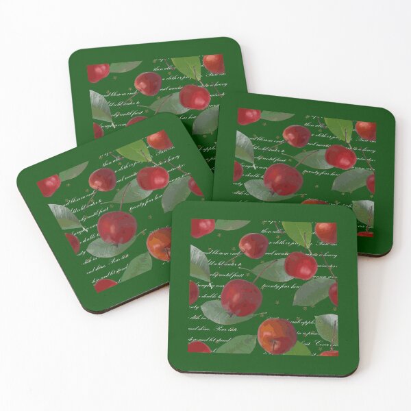 Item preview, CRABAPPLE JELLY HALFDROP WHITE TEXT ON GREEN 004001 designed and sold by Art in My Loft.