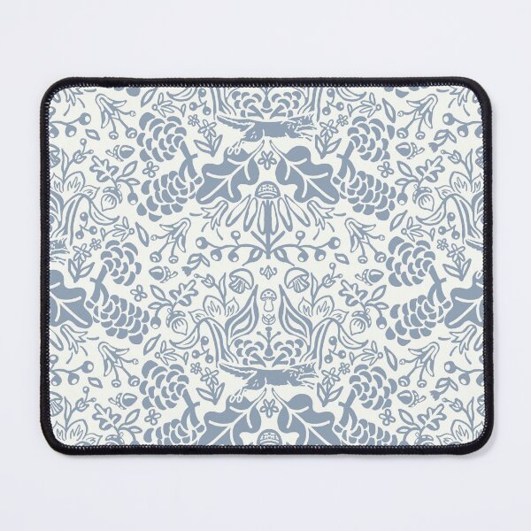 Item preview, Heritage Pattern, Fox in the Woods, periwinkle blue and cream designed and sold by Quick Brown Fox Canada.