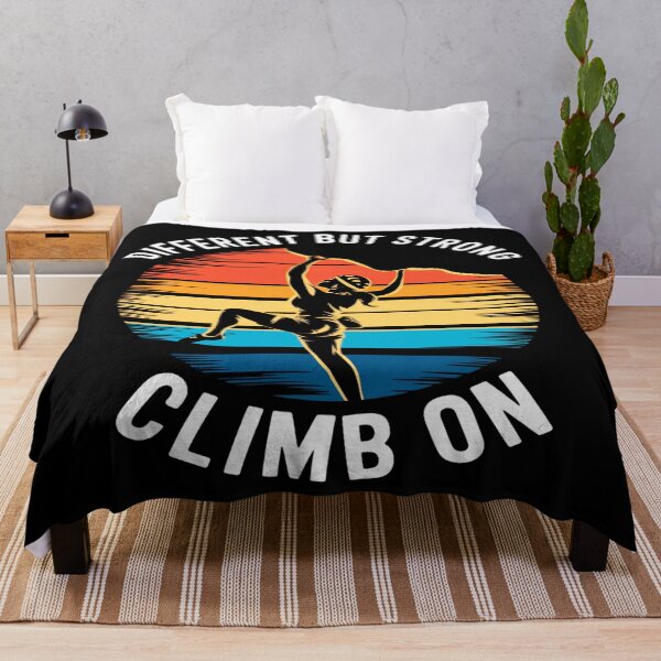 Item preview, Different But Strong – Rock Climbing Retro Design designed and sold by Taans-Creation.