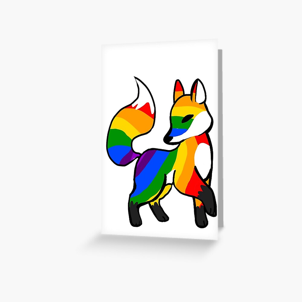 Gay fox Greeting Card