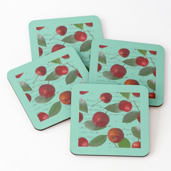 Item preview, CRABAPPLE JELLY HALFDROP BLACK TEXT ON GREEN 80ccb4 designed and sold by Art in My Loft.