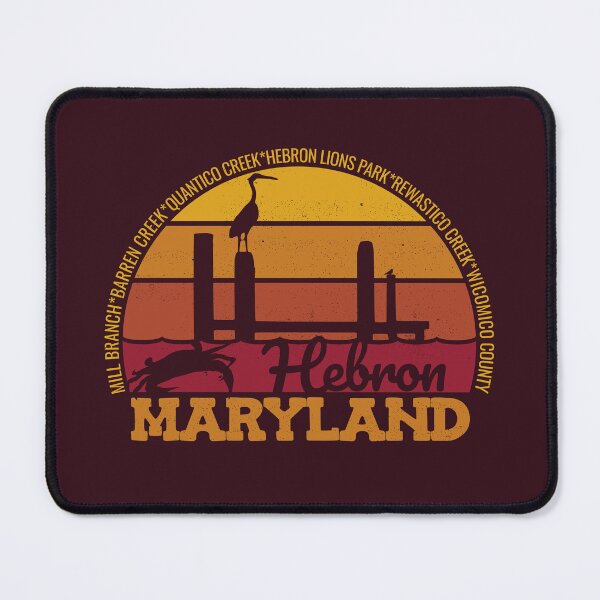 Item preview, Hebron Maryland Sunset Retro Local Pride Logo designed and sold by CRHPOD20.