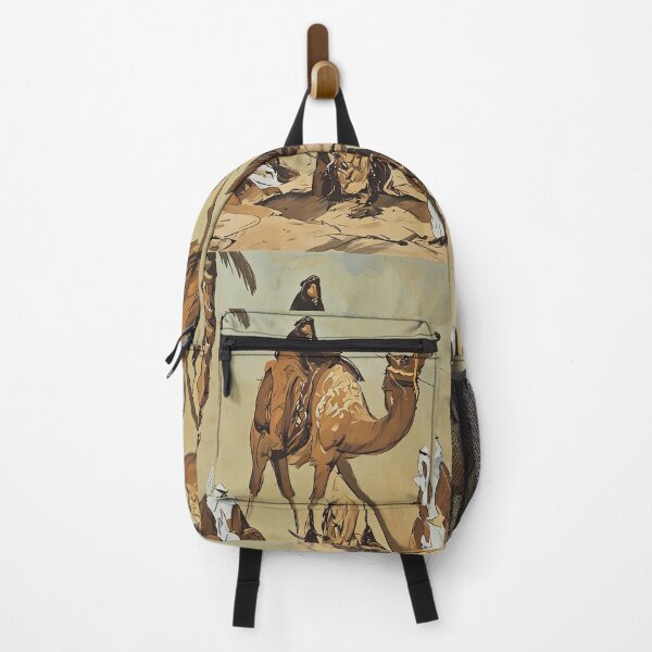 Item preview, Desert with camel and people around a fire scene designed and sold by wallartofmio.