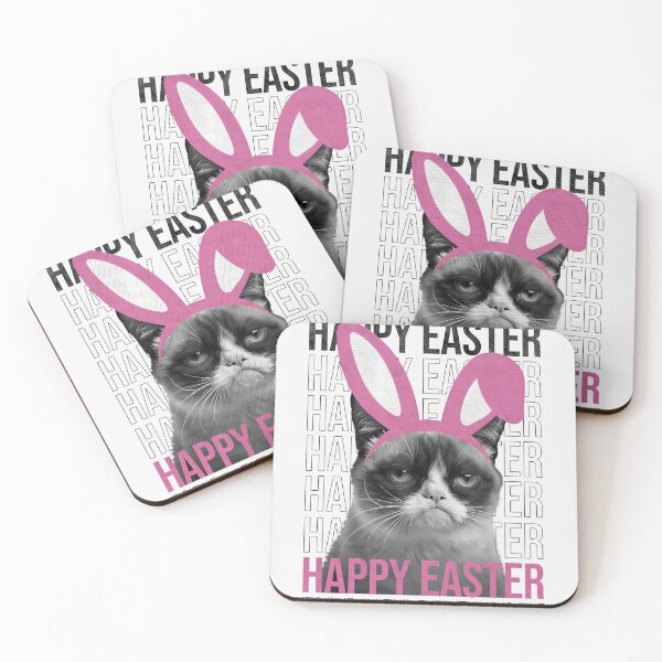 Item preview, Happy Easter Grumpy Face Cat Funny Easter Bunny Ears Women  designed and sold by TalalosART.