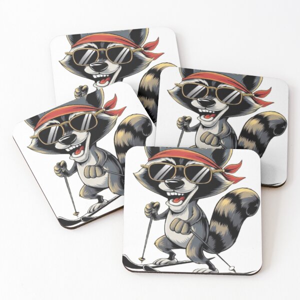 Item preview, Crazy raccoon skiing designed and sold by A-Szczesniak.