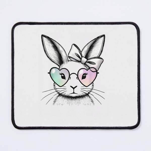 Item preview, Bunny Face Easter Girls Pastel Bow Tie Glasses Women designed and sold by TalalosART.
