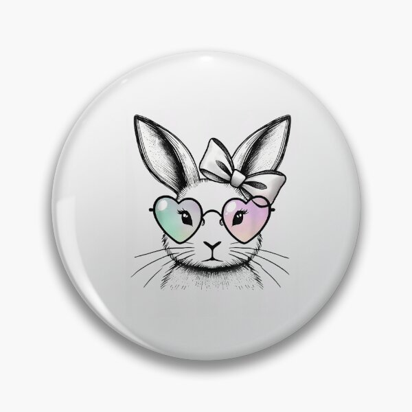 Item preview,  Bunny Face Easter Girls Pastel Bow Tie Glasses Women  designed and sold by TalalosART.