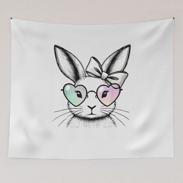 Item preview,  Bunny Face Easter Girls Pastel Bow Tie Glasses Women  designed and sold by TalalosART.