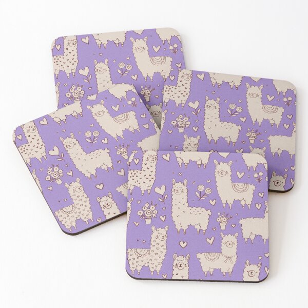 Item preview, Lavender Alpaca Pattern – Hand-Drawn Seamless Design designed and sold by Lacritsa .