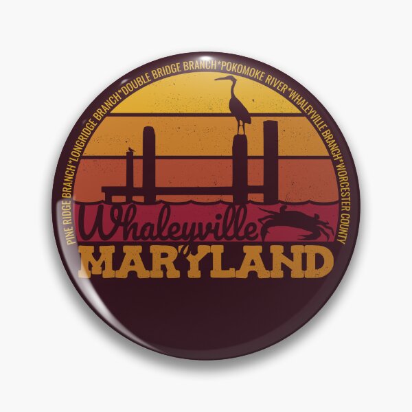 Item preview, Whaleyville Maryland Sunset Retro Local Pride Logo designed and sold by CRHPOD20.