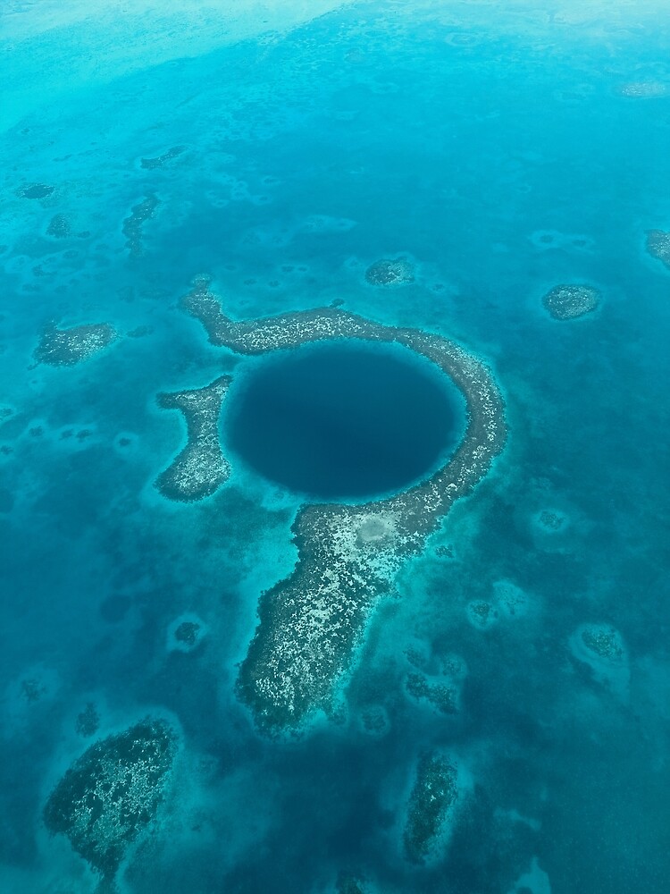 Thumbnail 3 of 3, Photographic Print, The Great Blue Hole Photography in Belize designed and sold by Ibitiraquire.