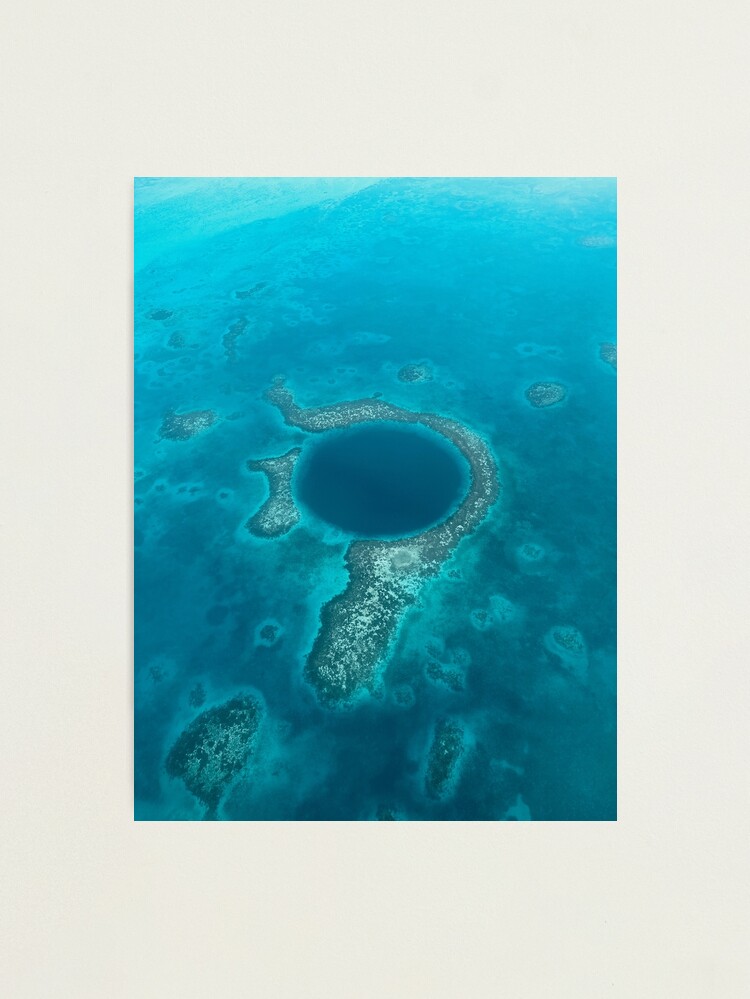 Thumbnail 2 of 3, Photographic Print, The Great Blue Hole Photography in Belize designed and sold by Ibitiraquire.
