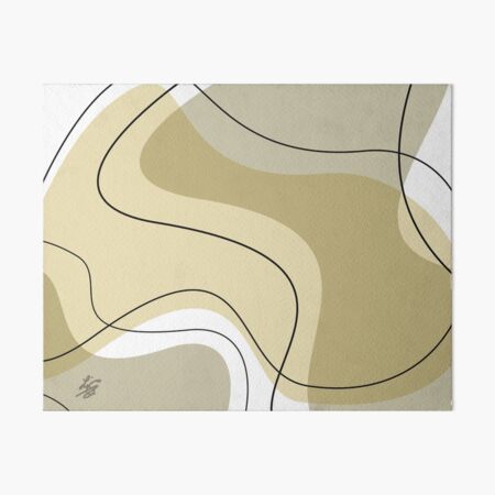 Beige Modern Abstract Art Board Print