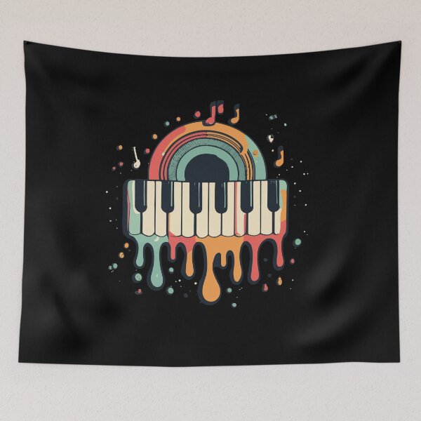 Artikelvorschau, Piano Drip Paint Design Pianist Musiker Musikspieler Liebhaber entworfen und verkauft von Dressed For  Duty.