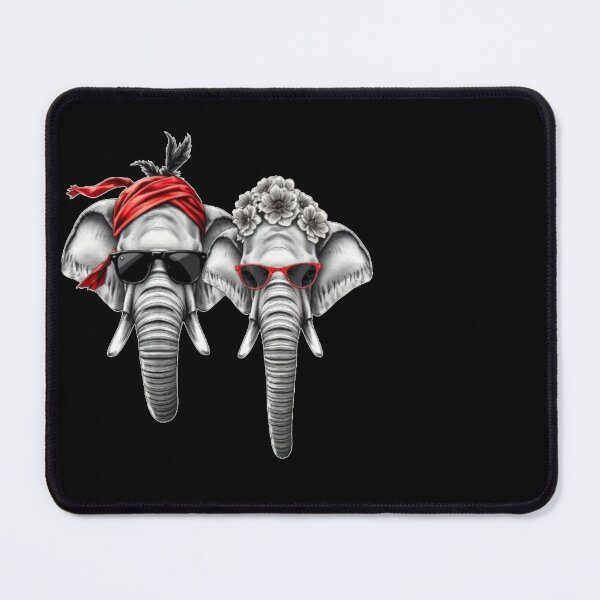 Item preview, A pair of elephants in a hippie style designed and sold by A-Szczesniak.
