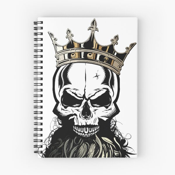 Item preview, bearded skull beard crown hipster skull fantasy designed and sold by Achille3777.