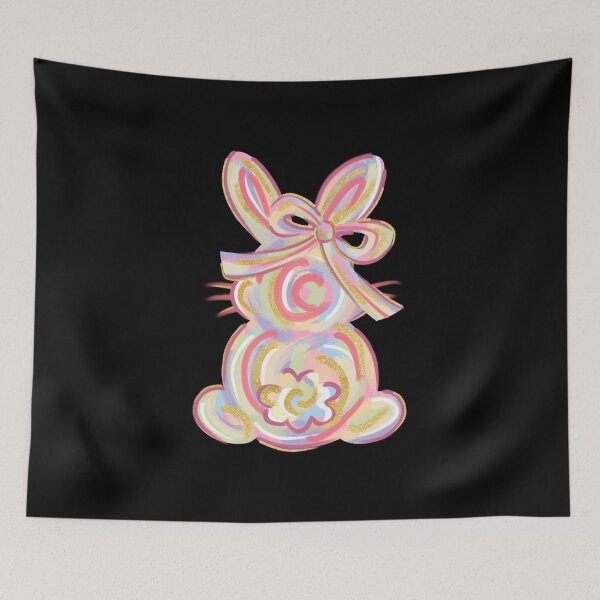 Item preview, Cute Brushstroke Bunny Easter Day Girls Coquette Bow Easter designed and sold by facegm.