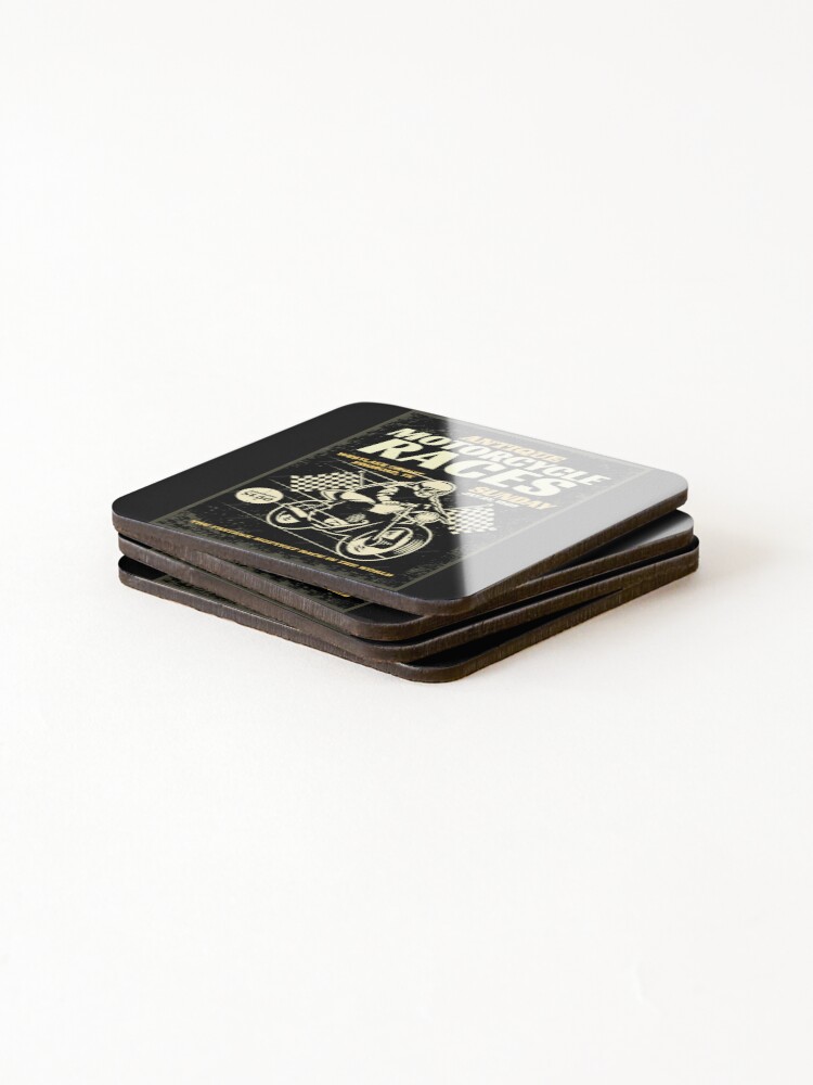 Thumbnail 4 of 5, Coasters (Set of 4), Motorcycle Races designed and sold by vscgraphics.