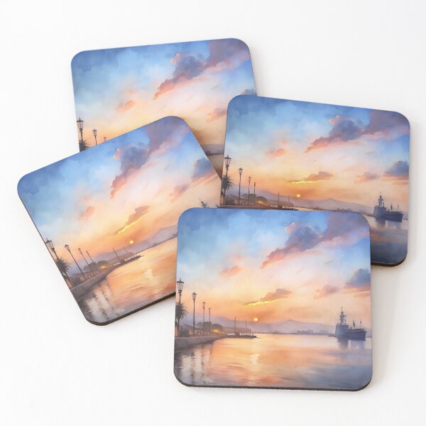 Item preview, Puerto de Veracruz Mexico Watercolor Print designed and sold by dulceguavashop.