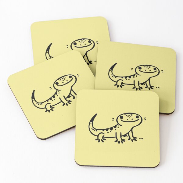 Item preview, Smiling Gecko - Minimalist Lizard Doodle designed and sold by happyartworks.