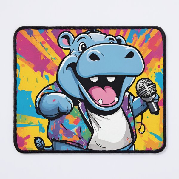 Artikelvorschau, Colorfully singing hippo entworfen und verkauft von TITKO .