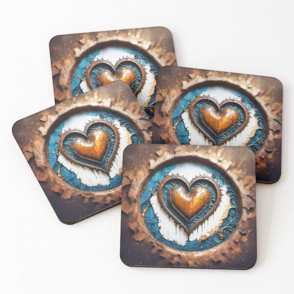 Item preview, Heart in a hole in rusty sheet metal designed and sold by Marcu Ioachim.