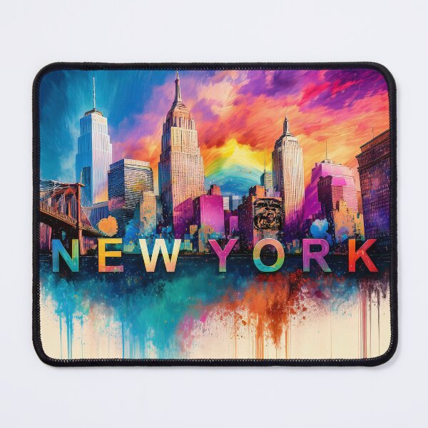 Item preview, New York Skyline Graffiti – Urban Street Art Cityscape Print designed and sold by Phat Dog Designs .
