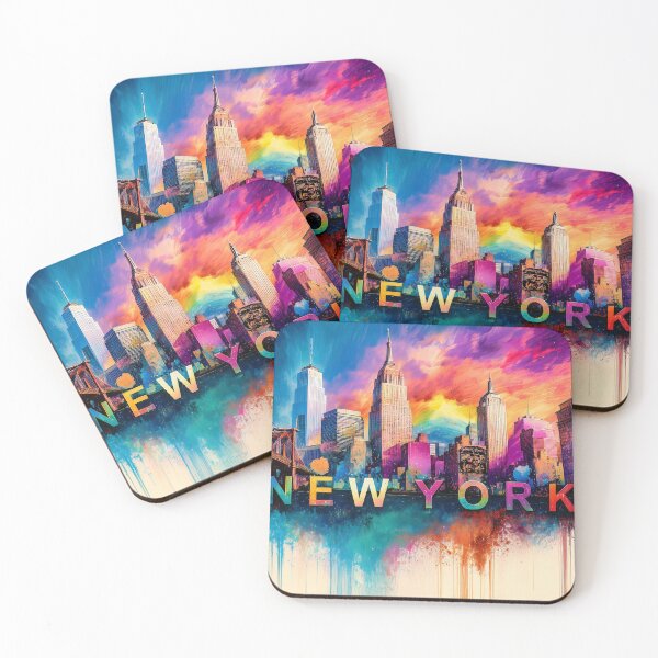 Item preview, New York Skyline Graffiti – Urban Street Art Cityscape Print designed and sold by Phat Dog Designs .