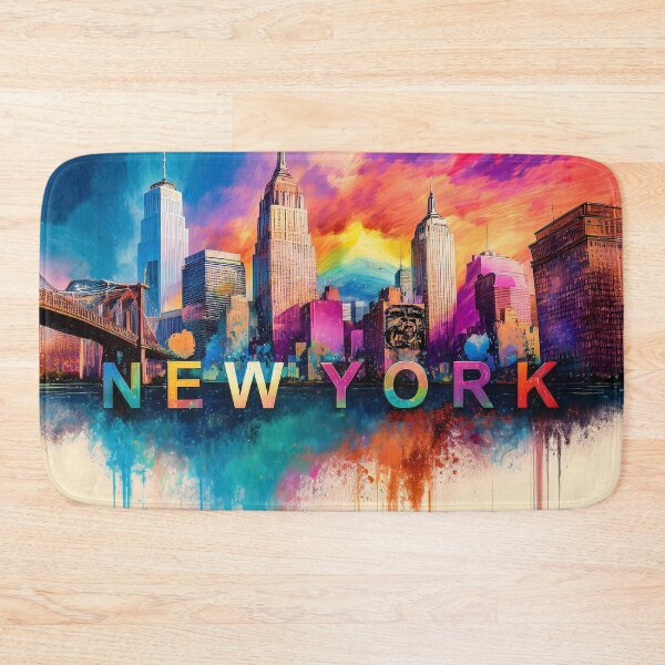 Item preview, New York Skyline Graffiti – Urban Street Art Cityscape Print designed and sold by Phat Dog Designs .