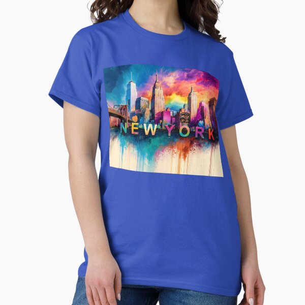 Item preview, New York Skyline Graffiti – Urban Street Art Cityscape Print designed and sold by Phat Dog Designs .
