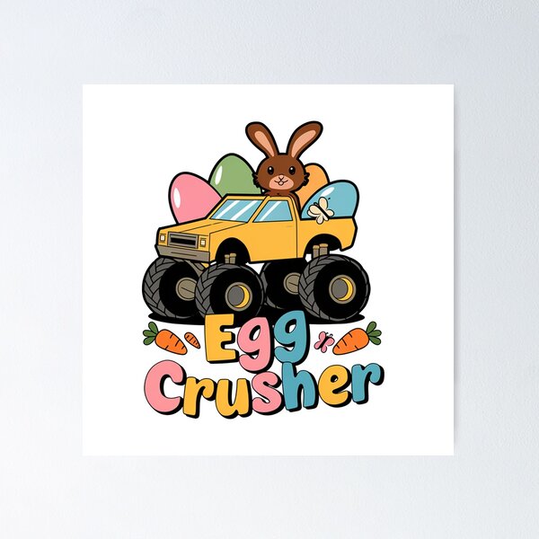Item preview, Monster Truck Easter Bunny Egg Crusher designed and sold by MonkiFlipp.
