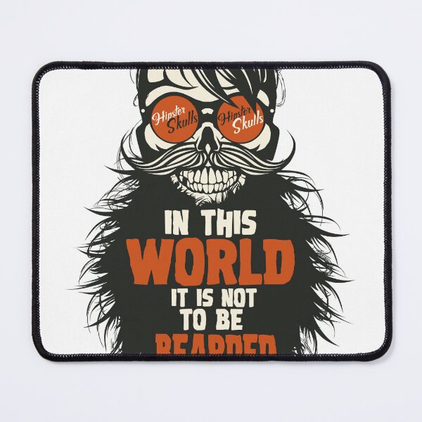 Item preview, skull quote hipster skull crane humor world bearded beard mustache round sunglasses logo designed and sold by Achille3777.