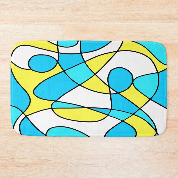 Item preview, Neurographic blue white yellow - Bold Artistic Expression designed and sold by CreaTwinkles.