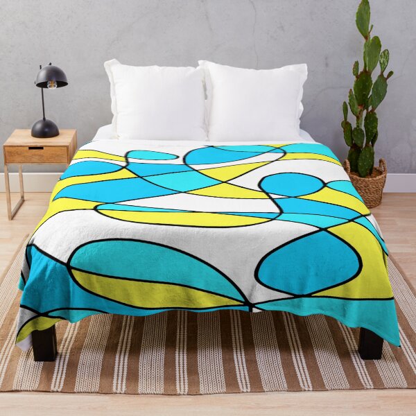 Item preview, Neurographic blue white yellow - Bold Artistic Expression designed and sold by CreaTwinkles.