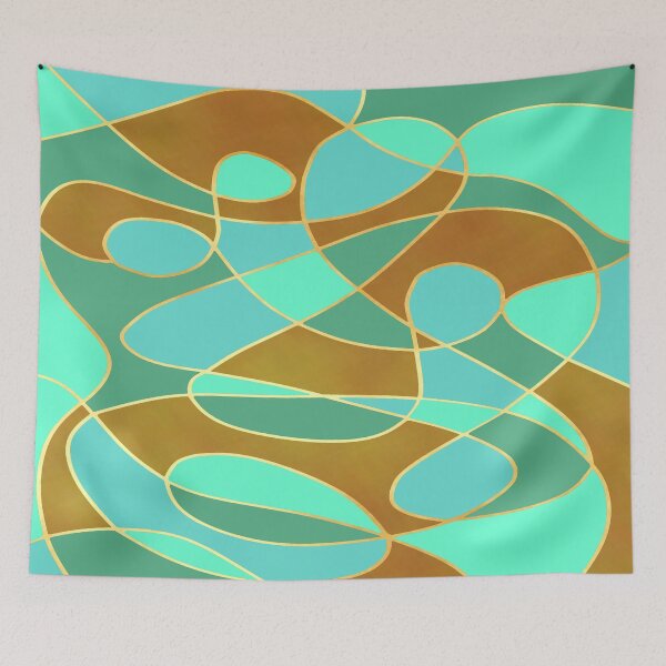 Item preview, Neurographic green gold - Bold Artistic Expression designed and sold by CreaTwinkles.