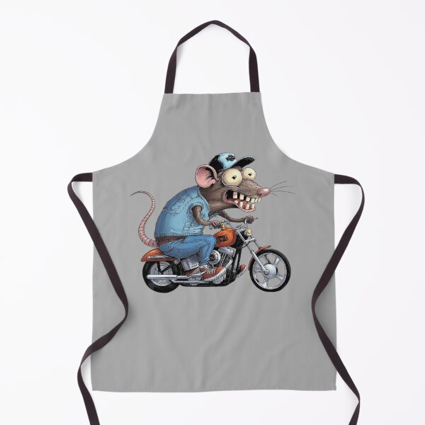 Item preview, Retro Cartoon Rat on Motorcycle Illustration-For Rat & Motorcycle designed and sold by love3617.