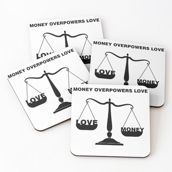 Item preview, Valentine's Day: Money Overpowers Love – Romantic & Meaningful Design designed and sold by MONTRIS.