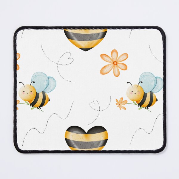 Item preview, CUTE BACKGROUND LITTLE DAISIES AND BEES designed and sold by Nathalia Montoro.