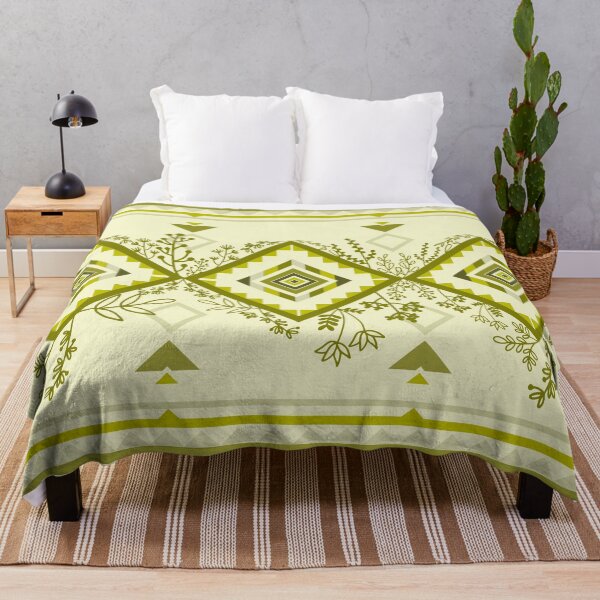 Item preview, NATIVE AMERICAN PATTERN DESIGN ETHNIC GREEN PLANTS WHIMSCAL designed and sold by Coreland River.