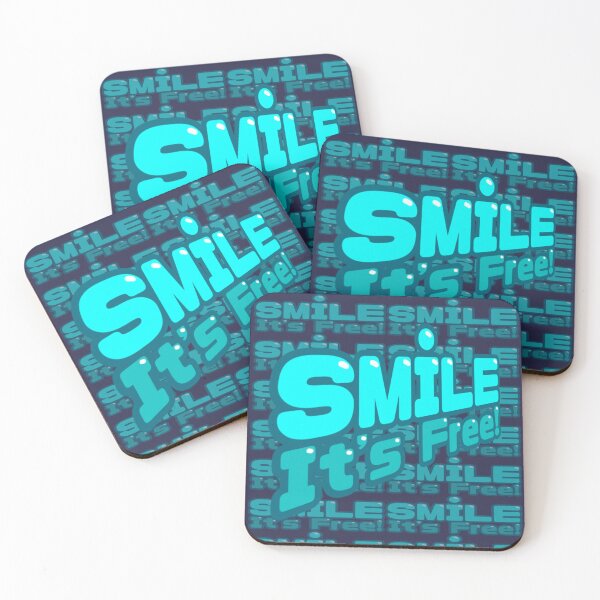 Item preview, Smile It’s Free! - Bold Blue Positive Design designed and sold by CreaTwinkles.