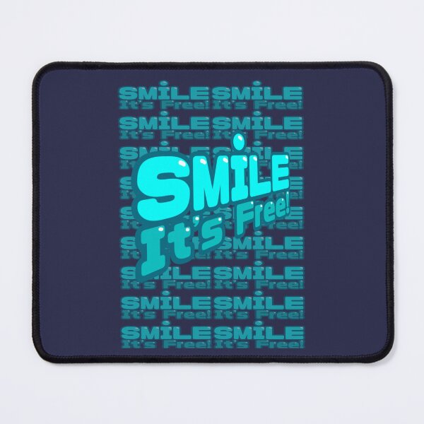 Item preview, Smile It’s Free! - Bold Blue Positive Design designed and sold by CreaTwinkles.