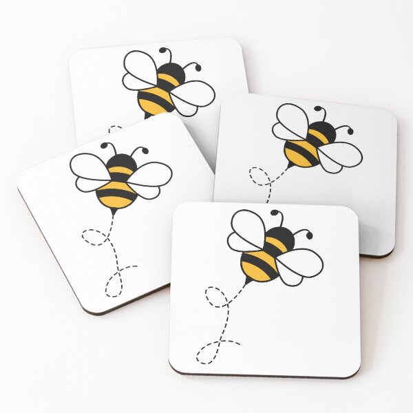 Item preview, Adorable Bee Buzzing with a Dotted Trail designed and sold by Nathalia Montoro.