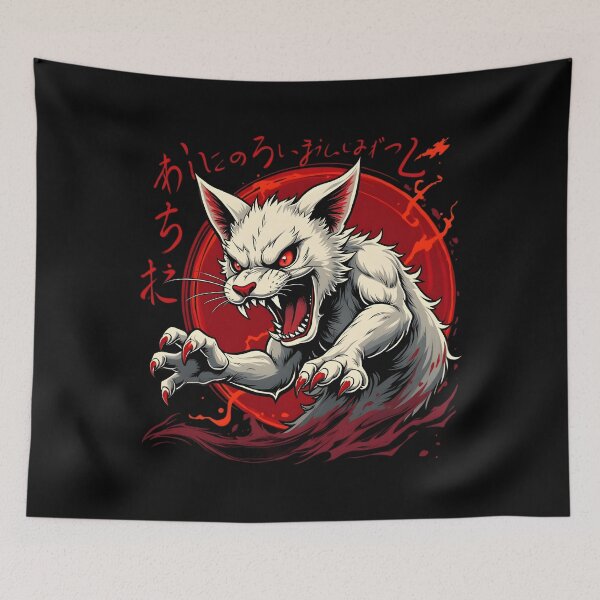 Item preview, Oni Cat – Savage Demon Feline designed and sold by Nihonify.
